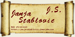 Janja Stablović vizit kartica